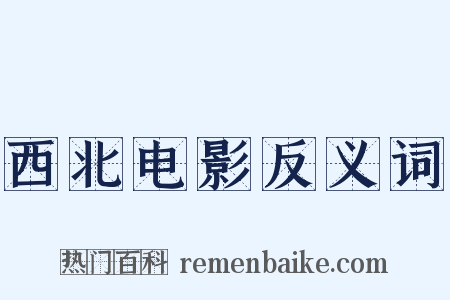 西北电影反义词是什么意思的图片